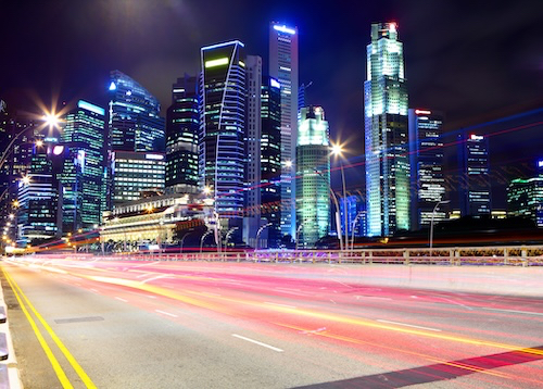 Singapore at night