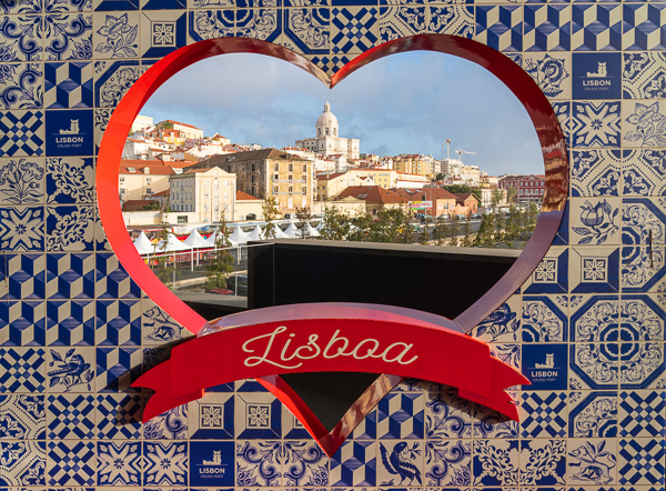frame within a frame for travel photos, Lisbon Portugal